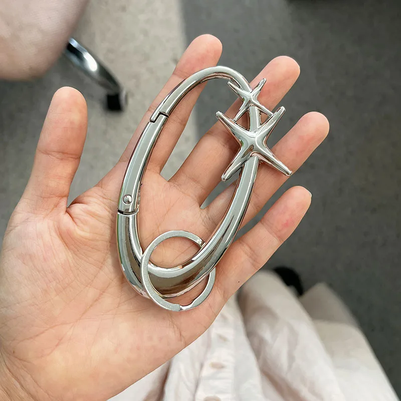 LLavero de Montañismo de aleación de Zinc, hebilla de cinturón multifuncional ovalada, carabina de icono esencial, accesorios de montañismo BLACKOUT