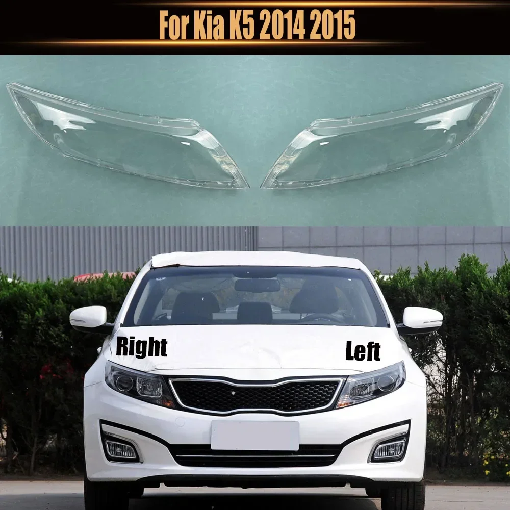 Untuk Kia K5 2014 2015 Lampu Depan Shell Transparan Kap Lampu Penutup Lampu Depan Kap Lampu Plexiglass Ganti Lensa Asli