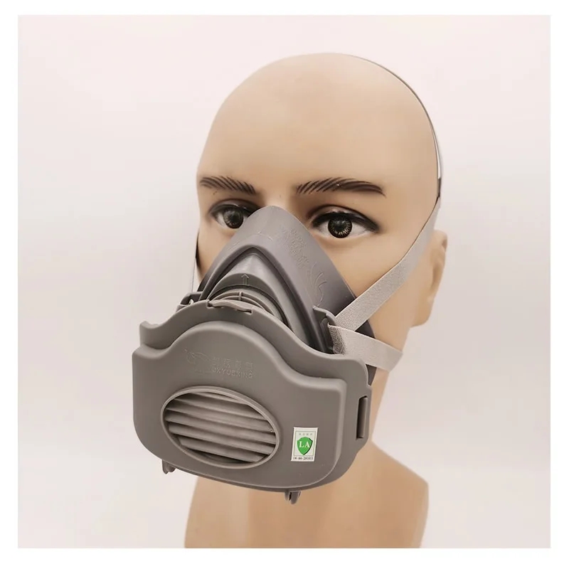 Reusable Dust Proof Respirator Rubber Half Face Dust Mask With Filters For DIY Polishing Work Safety Tool Daily Haze Protection