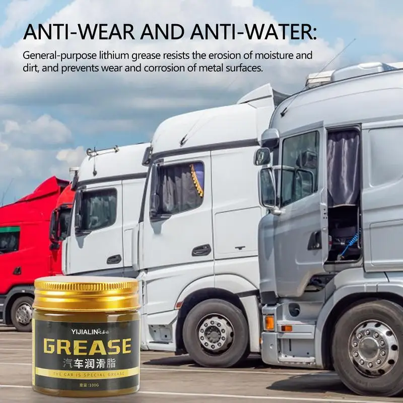 Grasa para cojinetes de rueda, 100g, lubricante impermeable de alto rendimiento, grasa de alta temperatura utilizada para proteger los rodamientos del cubo del automóvil