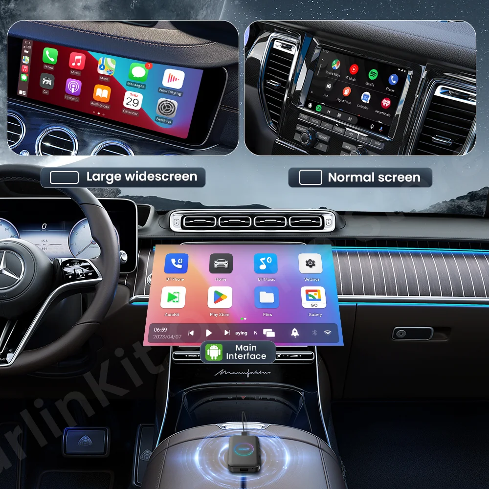 2025 CarlinKit Android 10 Tv Box Lite CarPlay Android auto inalámbrico Adatper para reproductor multimedia de coche Netfilx Youtube IPTV Spotify