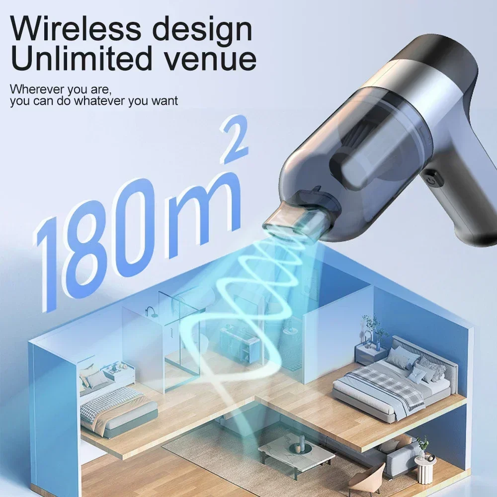 Auto Staubsauger 4 in 1 Drahtlose Staubsauger Duster Handheld Vakuumpumpe Für Zuhause Tragbare Cordless StrongSuction Auto Reiniger
