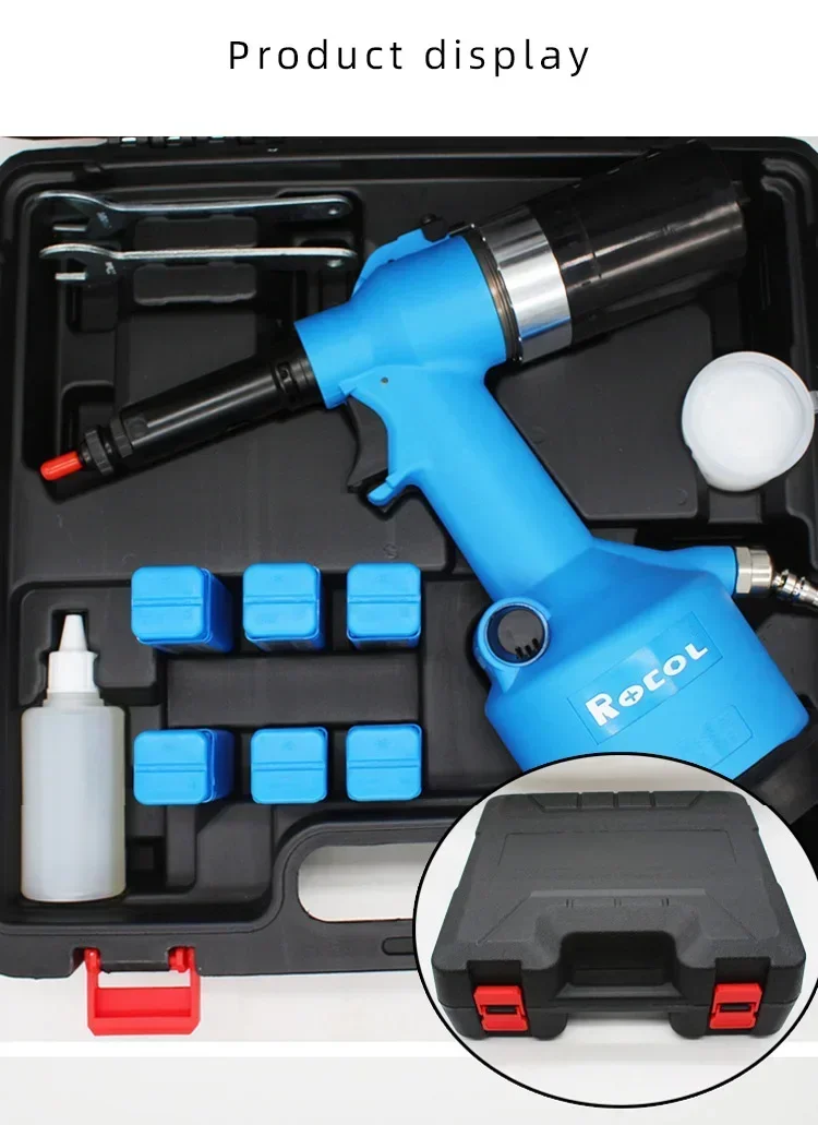 ROCOL Pneumatic Rivet Nut Gun Kit Industrial Adjustable stroke Pneumatic Hydraulic Automatic Riveter Tool M3-M12 Rivnut Riveting