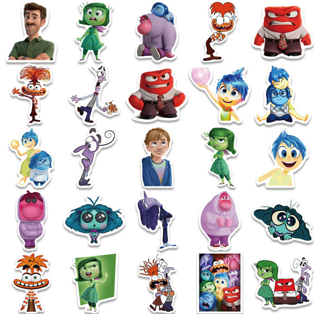 10/30/50 sztuk Disney Movie Inside Out naklejki Cartoon Graffiti dekoracja deskorolka Laptop Notebook bagaż wodoodporna naklejka zabawka