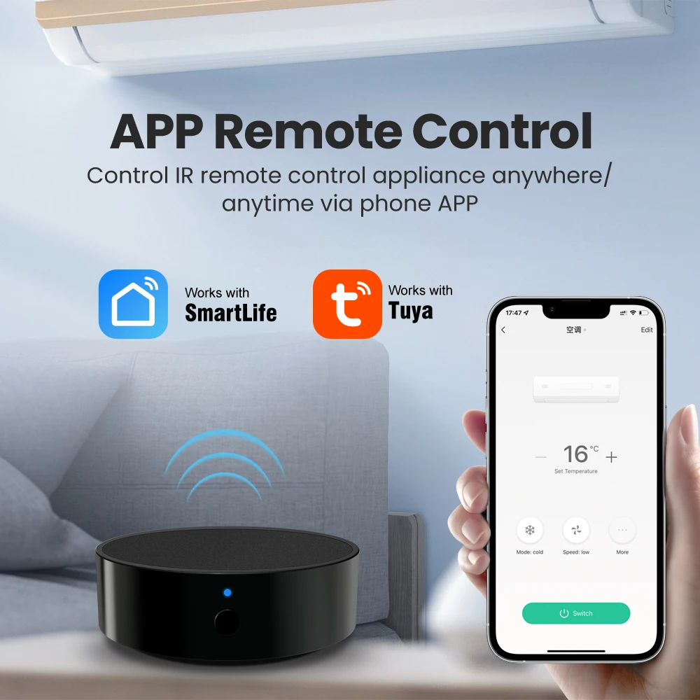 AVATTO Tuya WiFi Smart RF IR télécommande, télécommande universelle prend en charge tous les appareils électroménagers et Alexa Google Home