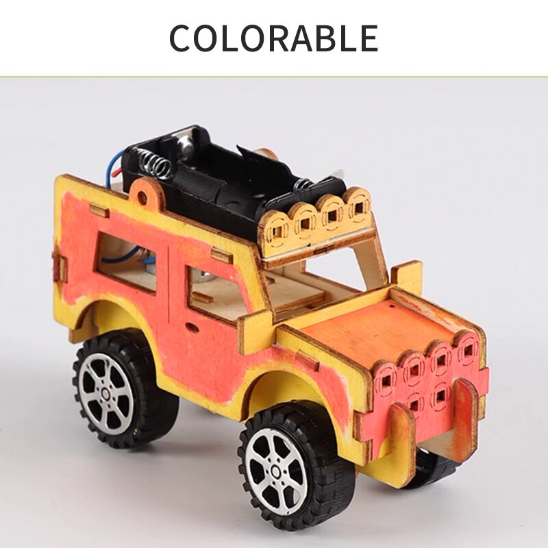 Innovative Technologie kleine Produktion Jeep elektrische Spielzeug Student wissenschaft liches Experiment handgemachte DIY-Modell