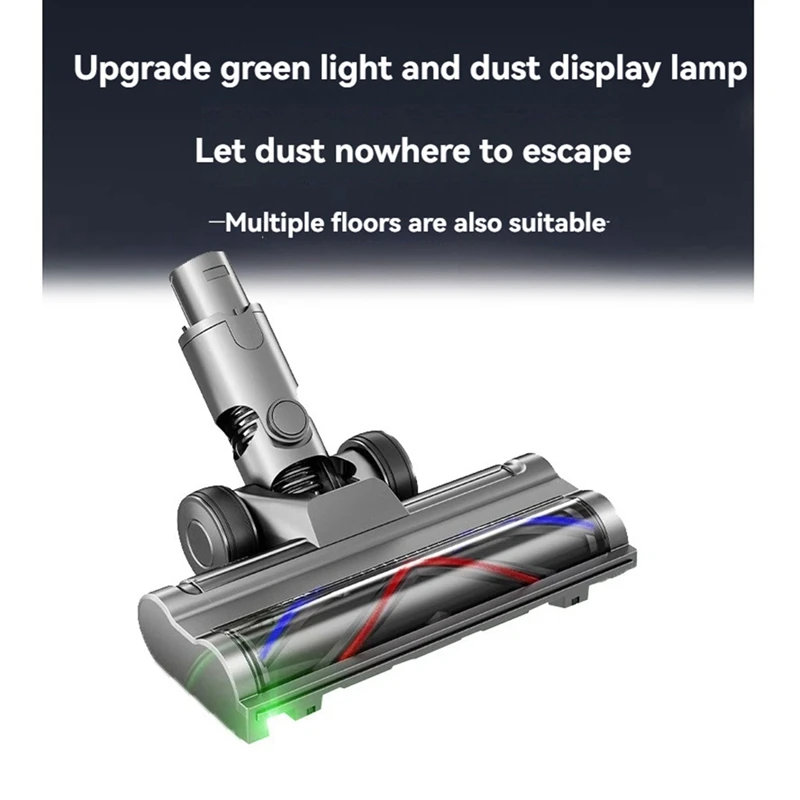 Electric Floor Brush Head For Dyson V6 DC58 DC59 DC62 DC72 Vacuums Attachment With LED Dust Lights For Floor Cleaner