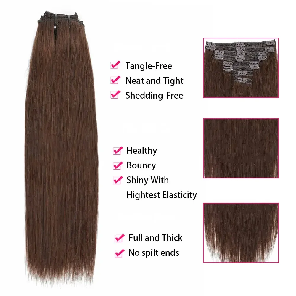Extensões de cabelo com fita para mulheres, 100% cabelo humano, adesivo, substituível, trama de pele sem costura, cabelo liso, 20 unid, 40 unid, 26 in