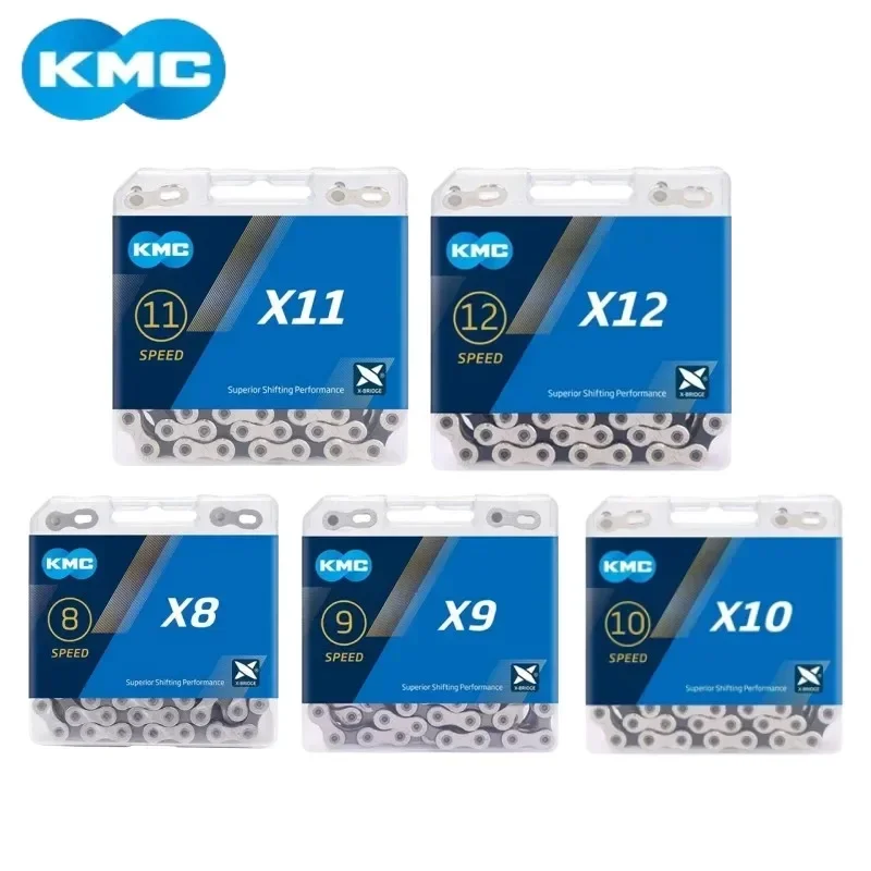 KMC X8 X9 X10 X11 X12 Велосипедная цепь для шоссейного/MTB 8 В 9 В 10 В 11 В 12 В 118L 126L Велосипедная цепная шатунная система с Quick-Link для SHIMANO SRAM