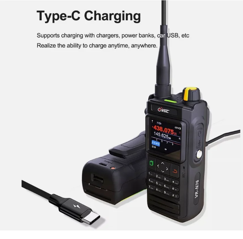 VR-N76 IP67 Портативный UHF VHF двухдиапазонный IP67 2-стороннее радио Bluetooth GPS APRS/BSS