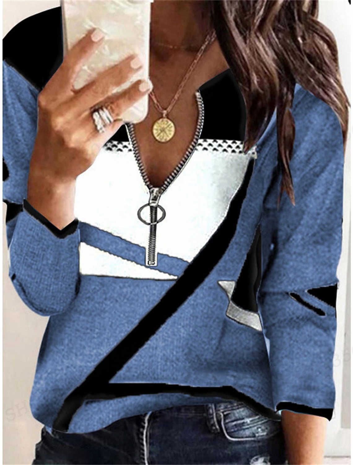 Gestreifte Hoodies Damen Mode Reißverschluss Hoodies 3D Grafik Sweatshirt Zip Up Hoodie Übergroße Sudaderas Mädchen Mäntel Frauen Sweats