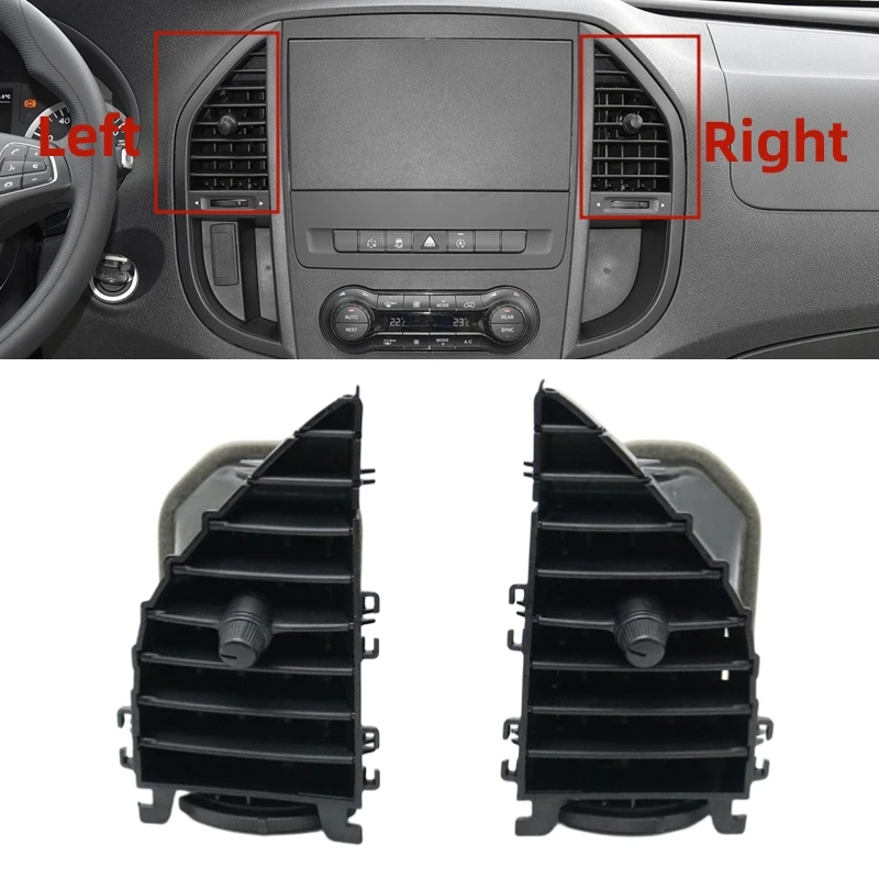Salida de aire acondicionado de ventilación de rejilla central A/C para salpicadero delantero de coche para mercedes-benz Vito V260 W447 W448 2015-On