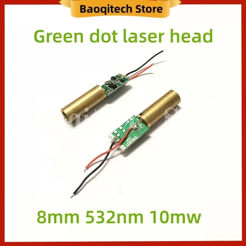 Grüner Punktdurchmesser 8 mm Laserkopf 532 nm 10 mW Laservisier, Laseranzeigeleuchte, Lasermodul