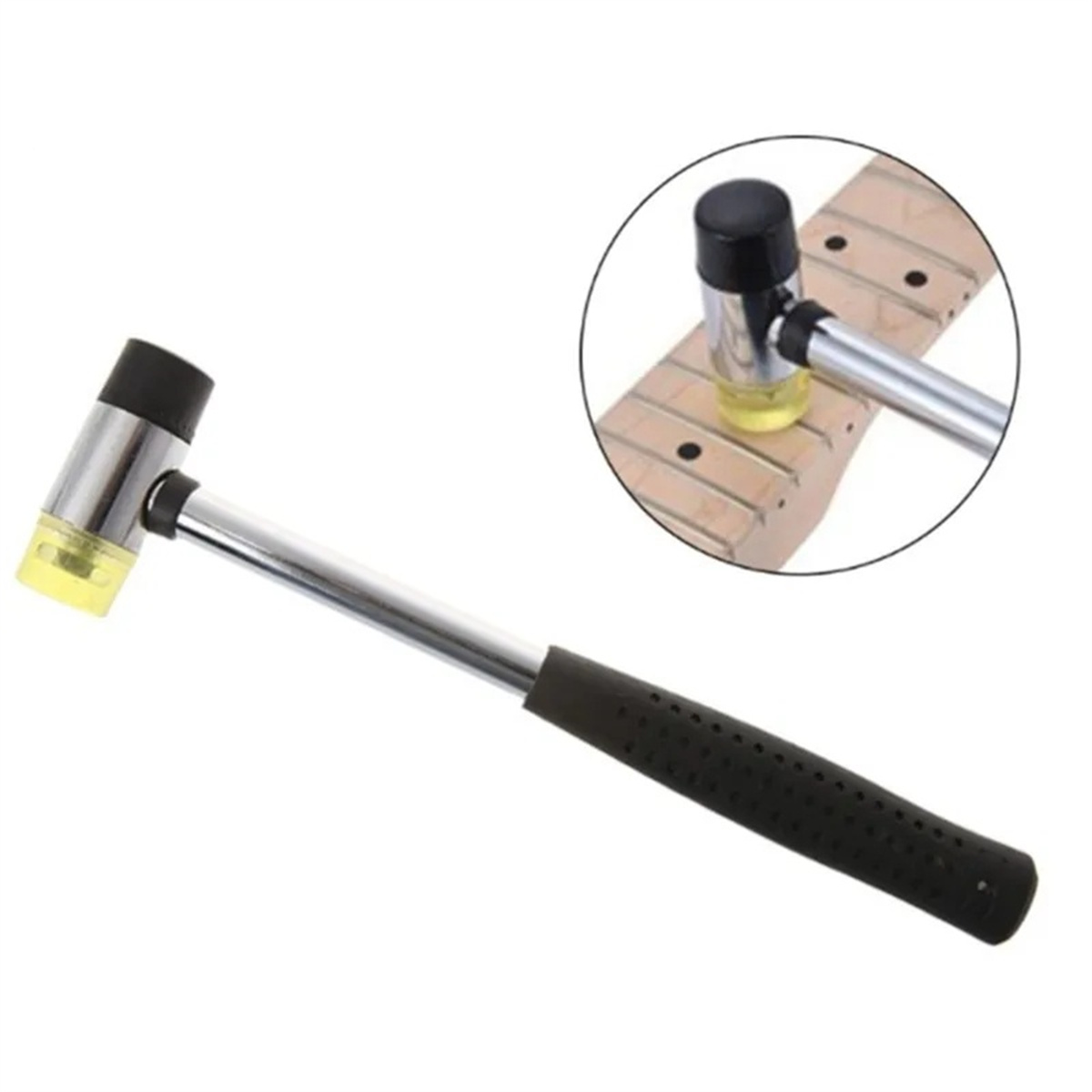 Dupla cabeça Fret Hammer para guitarra, borracha Luthiers, Guitar Wire Replacement Tool, Fretboard Instrument Acessórios