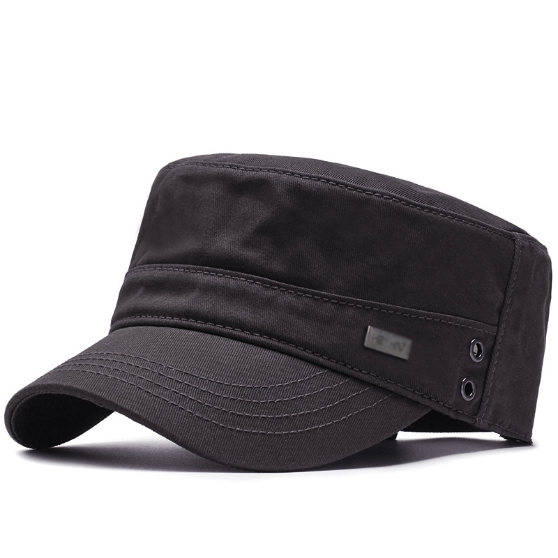 Casquette de baseball à visière en coton simple pour hommes, quatre saisons, chapeau plat, casquette décontractée, chapeau pare-soleil CommPiedmont, mode