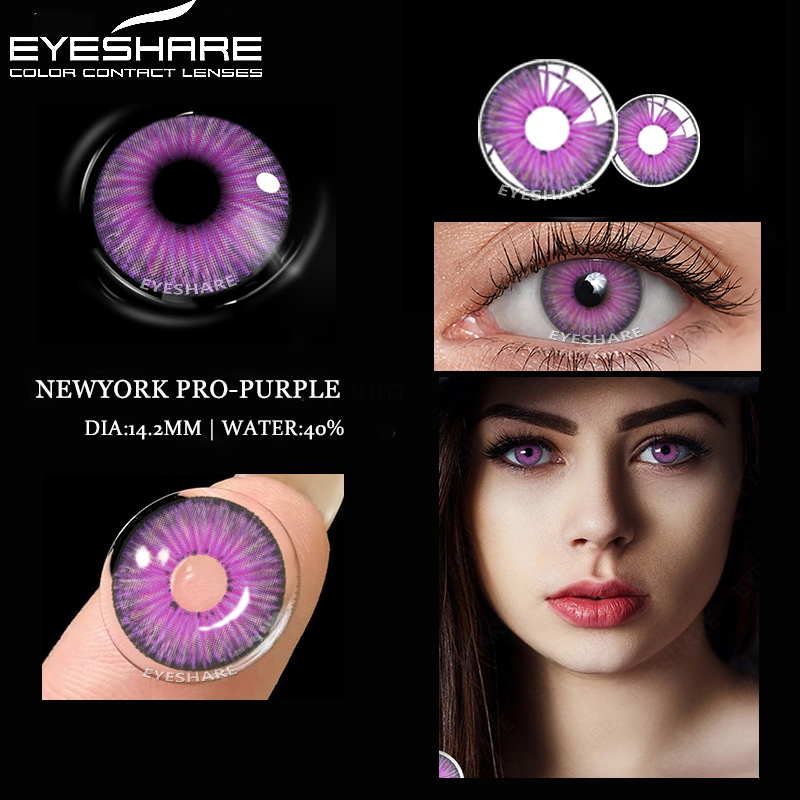 EYESHARE カラーコンタクトレンズ目コスプレカラーレンズブルーハロウィンレンズコンタクトレンズ美容瞳アイメイク