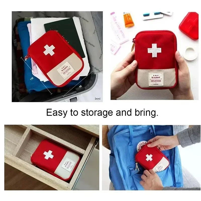 Tragbare Erste-Hilfe-Medizinset für Reisen, Outdoor, Camping, Notfall, Medizin, Aufbewahrungstasche, Reise, Mini-EDC-Beutel, Organizer, Pillenetui