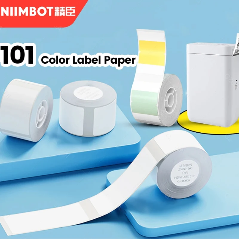 NIIMBOT D101 Mini etichetta adesiva di colore bianco impermeabile per la lista dei prezzi del supermercato Etichetta rotolo di carta per stampante per etichette D101