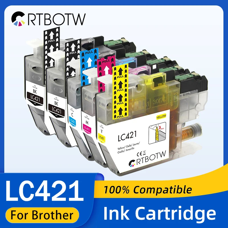 LC421XL LC421 421XL Совместимый картридж для принтера Brother DCP-J1050DW MFC-J1010DW DCP-J1140DW