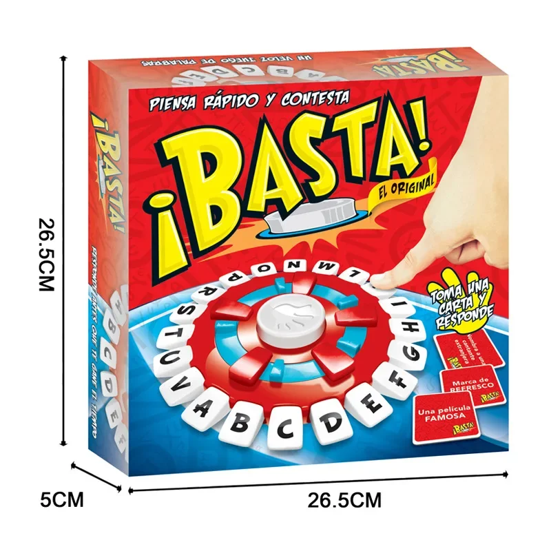 Basta 스페인어 단어 게임 버전, 빠른 생각, 글자 누르는 보드 게임, 신제품