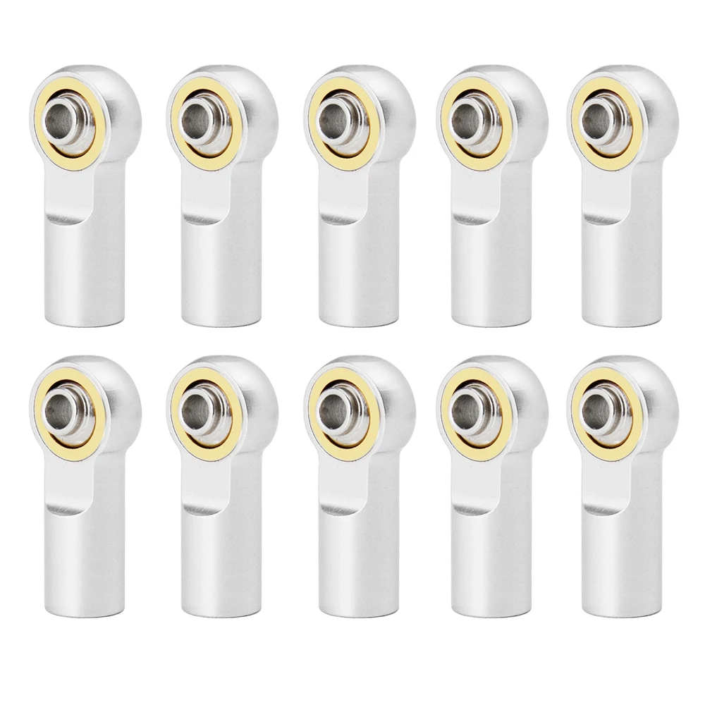 10 Chiếc Kim Loại M3 Nhôm Liên Kết Áo Cột Dây Cấp Bi Cho 1/10 RC Xe Bánh Xích Trục SCX10 D90 D110 sơn Mô Hình Chuyên Dụng Tamiya CC01 Đua Xe