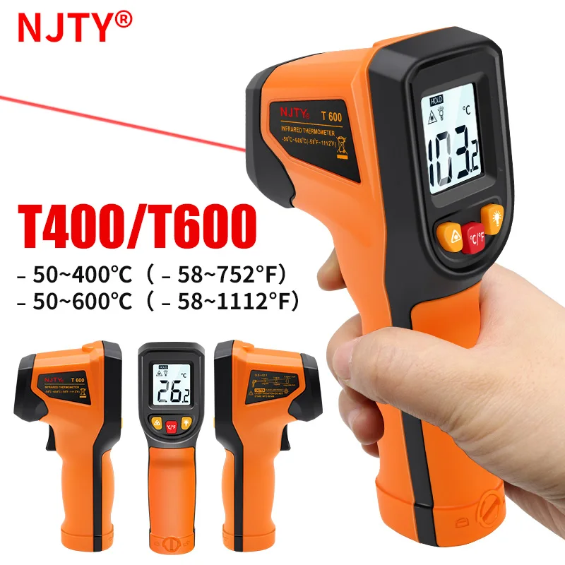 -50~600°C High Precision Digital Infrared Thermometer Laser Temperature Meter Non-contact Pyrometer Gun IR Sensor Termometro