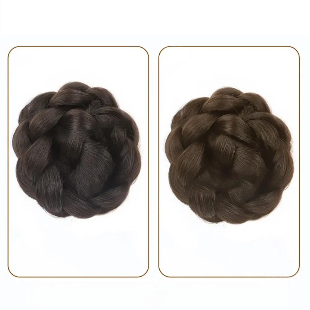 Synthetische elegante Prinzessin Blütenknospe Kugelkopf Perückenpaket Retro Mode Braut Perücke Haarknoten