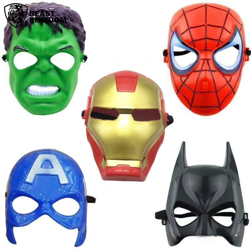 Beast kingdom homem aranha máscara hulk batman cosplay adereços ironman tema festa máscara halloween vestir-se meninos meninas presente de aniversário