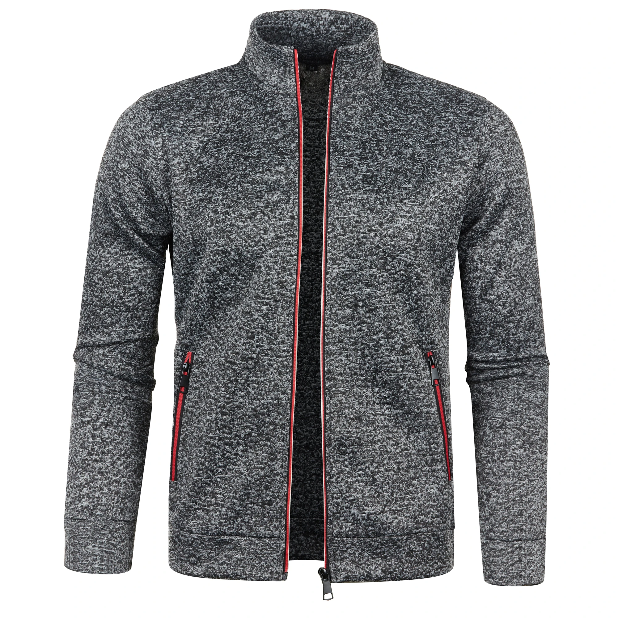 Jaqueta superior masculina outono/inverno Jaqueta masculina de manga comprida com zíper