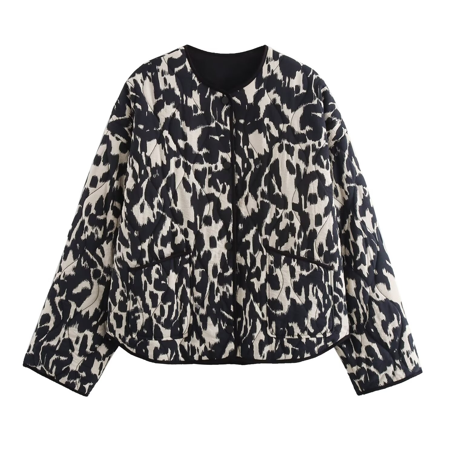2024 herbst Neue Produkt Europäischen Und Amerikanischen Stil frauen Schlange Haut Mode Gedruckt Taste Langarm Jacke