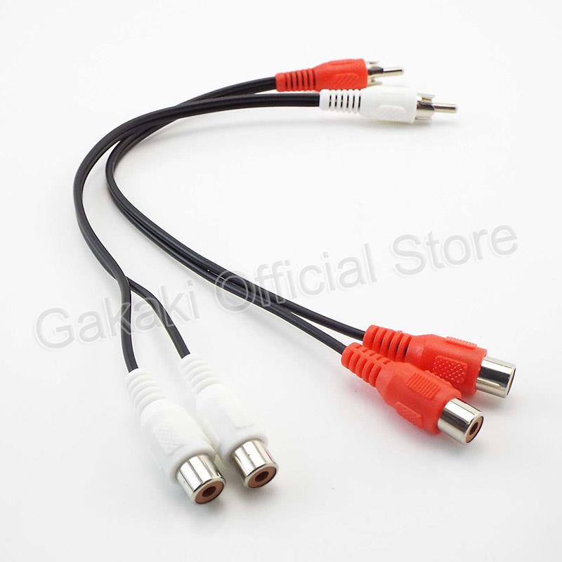 Chia Cổng Cáp Âm Thanh RCA Đực Sang 2 Nữ Cắm RCA Kết Nối Bộ Điều Hợp Dây Dây