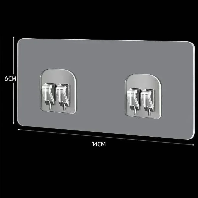 1-40 pezzi ganci autoadesivi supporto per appendere mensola trasparente gancio per cucina bagno portaoggetti da parete adesivi di fissaggio gadget
