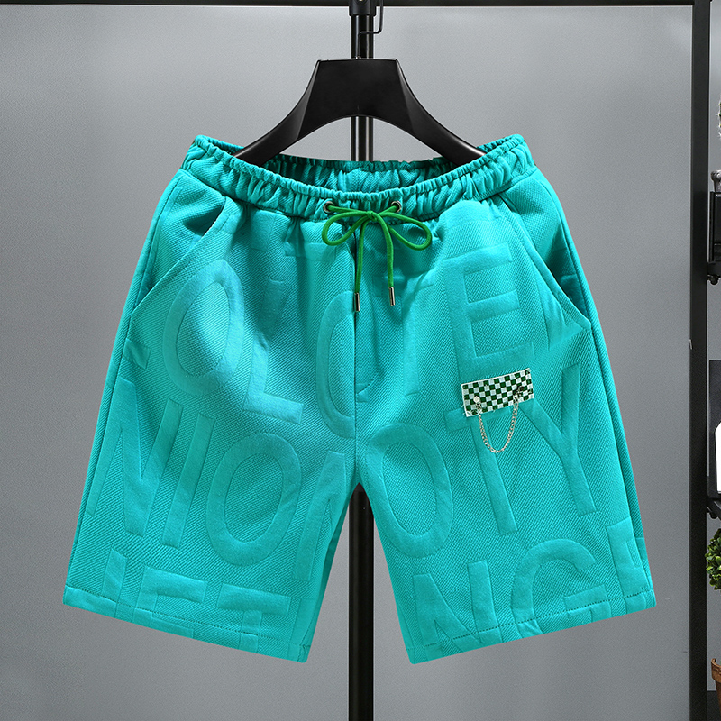 Nova moda shorts de malha masculino confortável cintura elástica roupas masculinas respiráveis calças curtas plus size