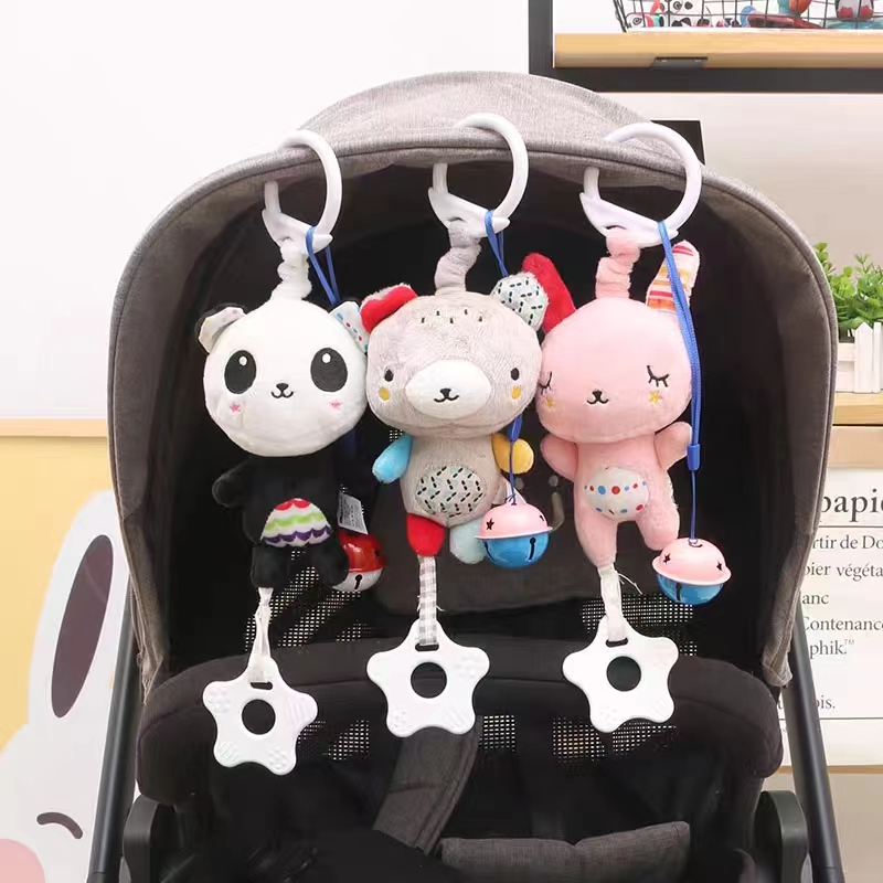 Многофункциональные детские погремушки из плюшевого материала Pantera Design Baby Mobile с колокольчиком для изготовления зву...