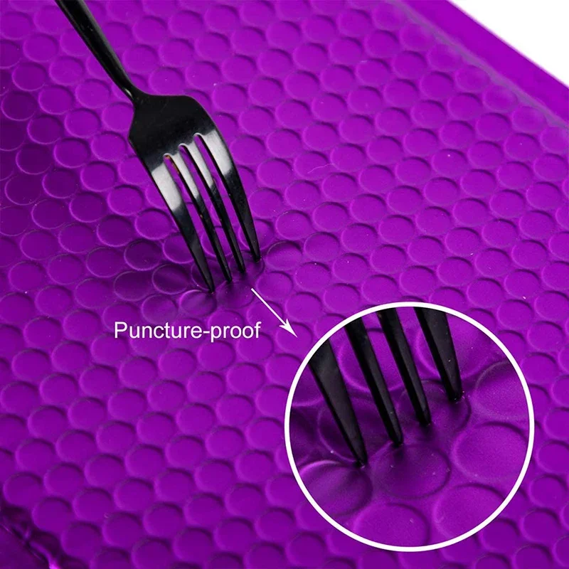 10pcs Bubble Mailer POLY เบาะ Mailing บรรจุภัณฑ์ Padding Self Seal กระเป๋าสีชมพูการจัดส่งสําหรับของขวัญซองซองสีม่วง