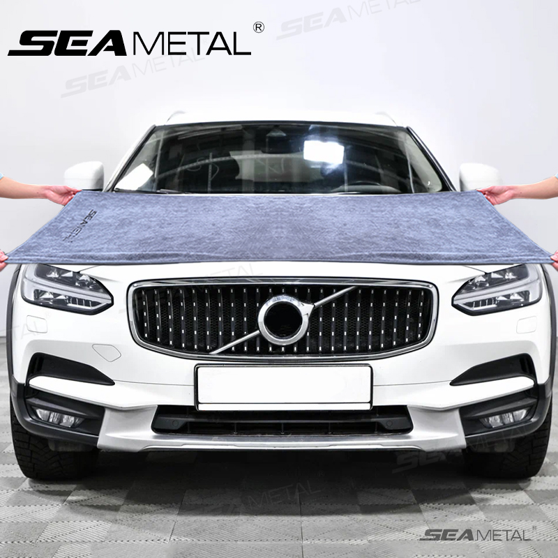 Seametal 160x60cm toalha de lavagem de carro macio coral veludo pano de secagem alta absorção toalha de limpeza livre de riscos para detalhamento de carro