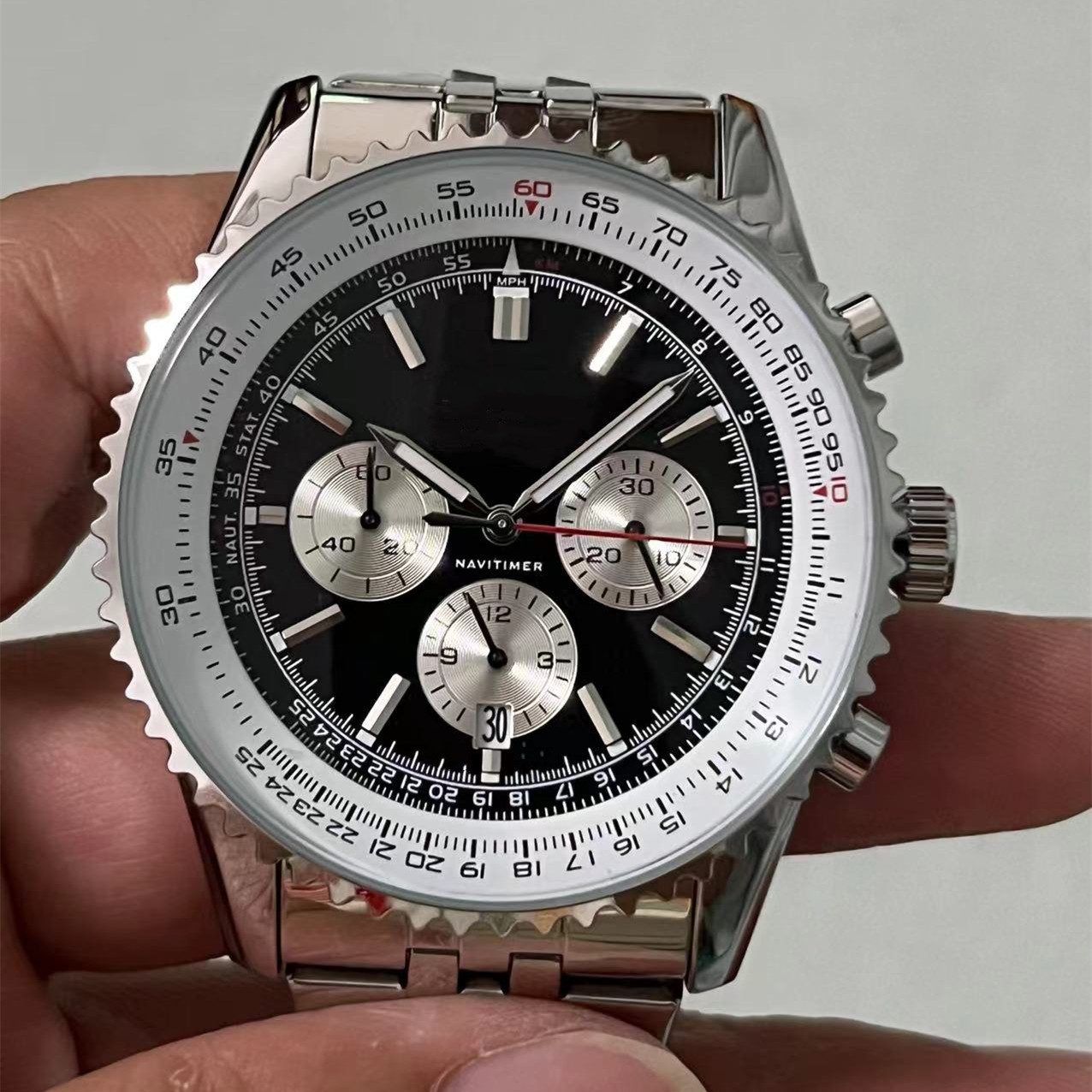 Moda negócios multi funcional esportes cronógrafo marca original calendário de luxo relógio masculino clássico relógio quartzo aaa