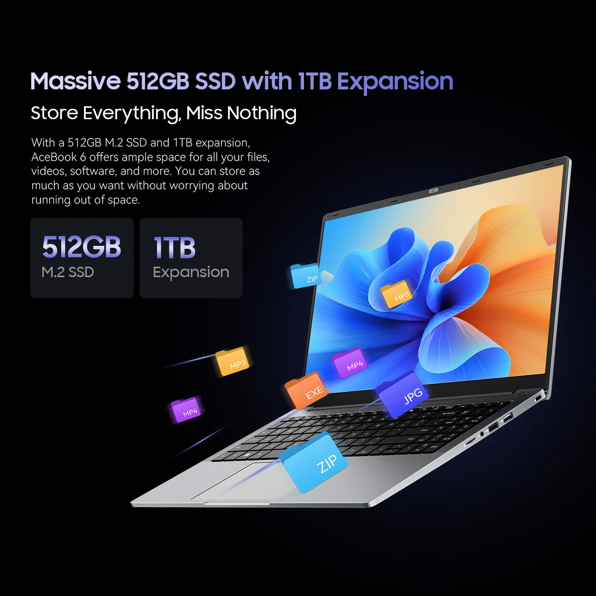 Blackview AceBook 6 Laptop 15.6" FHD IPS Intel Twin Lake N150 16GB RAM 512GB SSD + espansione fino a 1TB Windows 11 Home Notebook