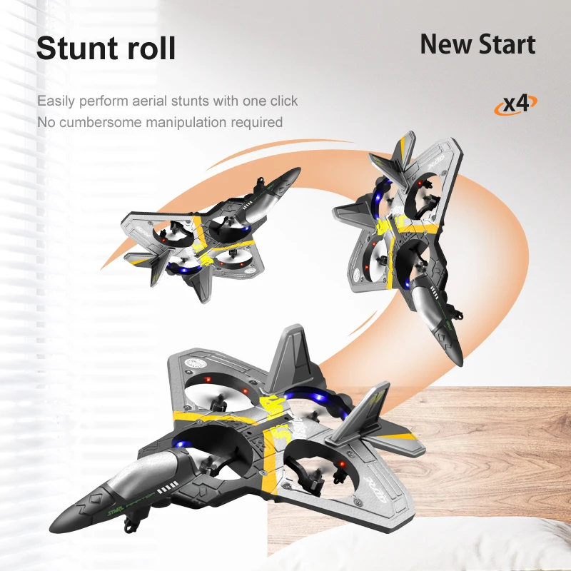 RC Pengendali Jarak Jauh Pesawat เครื่องบิน2.4G เซ็นเซอร์แรงโน้มถ่วงเครื่องบิน Tough Epp Glider LED Stunt ม้วน Jet เฮลิคอปเตอร์ของเล่นสำหรับเด็กเด็ก