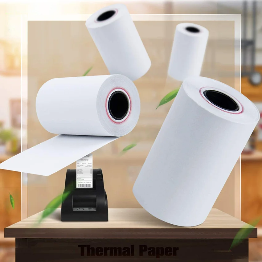 10 Rolls BPA-Free 48g Thin Thermal Paper Rolls 80x40mm Printing Paper 80mm Thermal Receipt Paper for Cash register POS System
