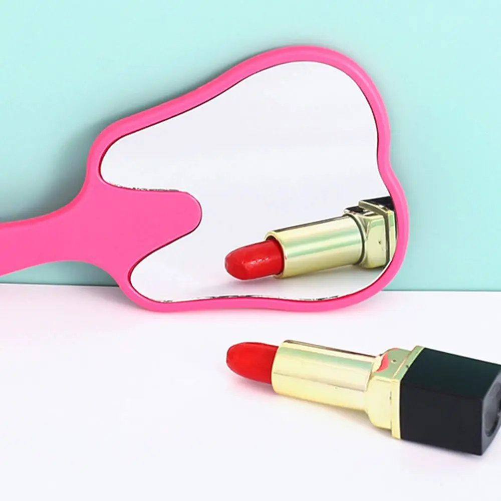 Espejo de mano con forma de diente, espejo de maquillaje de mano con mango, de alta definición