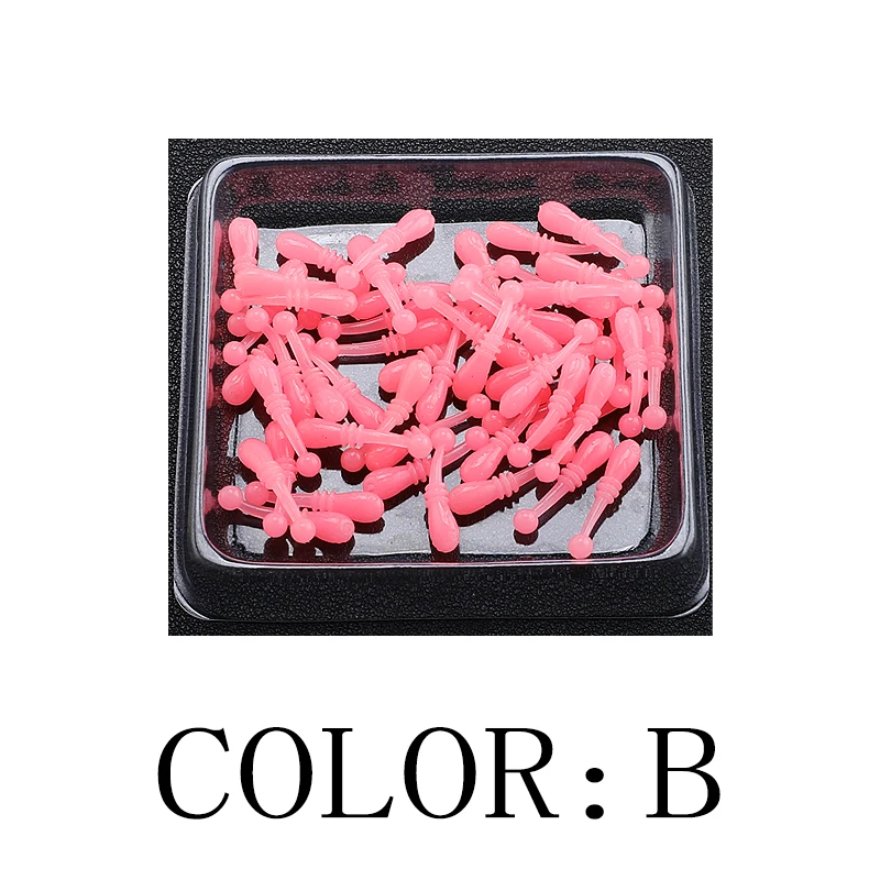 Supercontinente isca macia novo whitebait 2cm/50 pçs iscas de pesca afundando tremor isca de pesca macia anzol minhocas isca