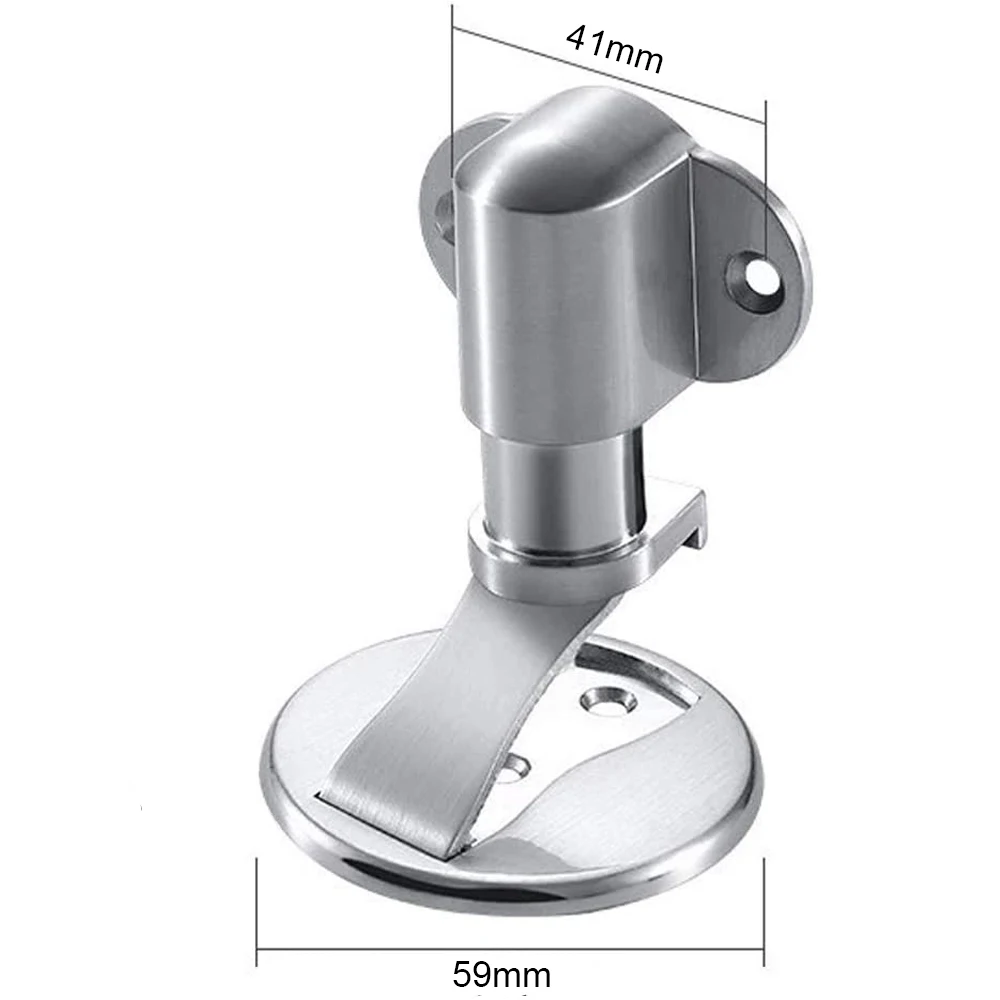 1-5pcs Fermaporta regolabile Fermaporta magnetico senza punzonatura Fermaporta magnetico in lega di zinco Supporto per porta anticollisione Fermaporta nascosto Hardware per porta