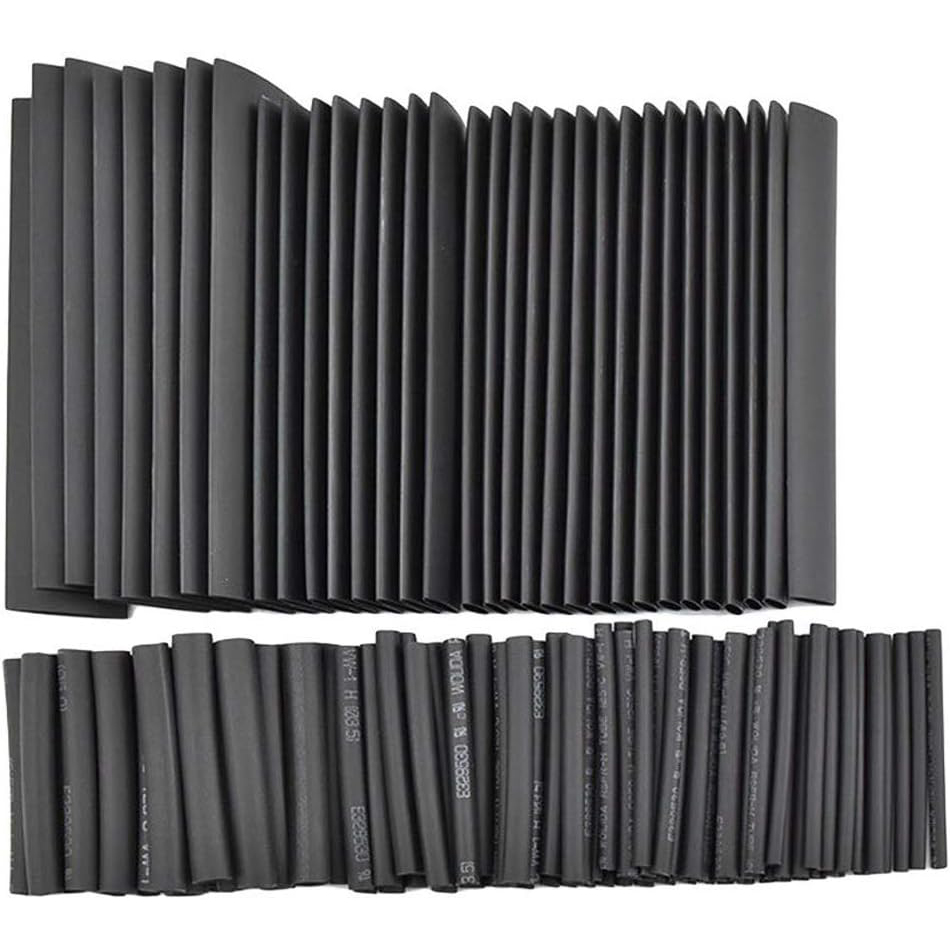 127 Uds Tubo termorretráctil 2:1, surtido de envoltura de cables eléctricos Kit de tubos termorretráctiles de aislamiento eléctrico (7 tamaños)
