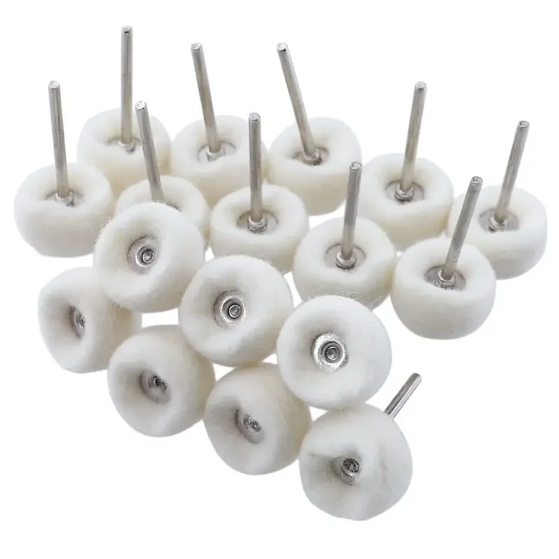 Fine Cashmere Grinding Sanding Head Grinding Jewelry Metals Wheel Buffing Felt 2.35/3mm Shank Buffing Wheels Polish Rotary Tool