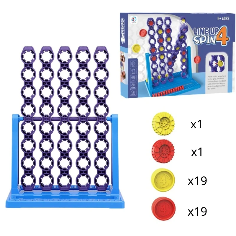 知育玩具チェス子供のおもちゃパズルボードゲームラインアップ 4 クラシックファミリーおもちゃ垂直ブルー垂直接続ボードチェッカー