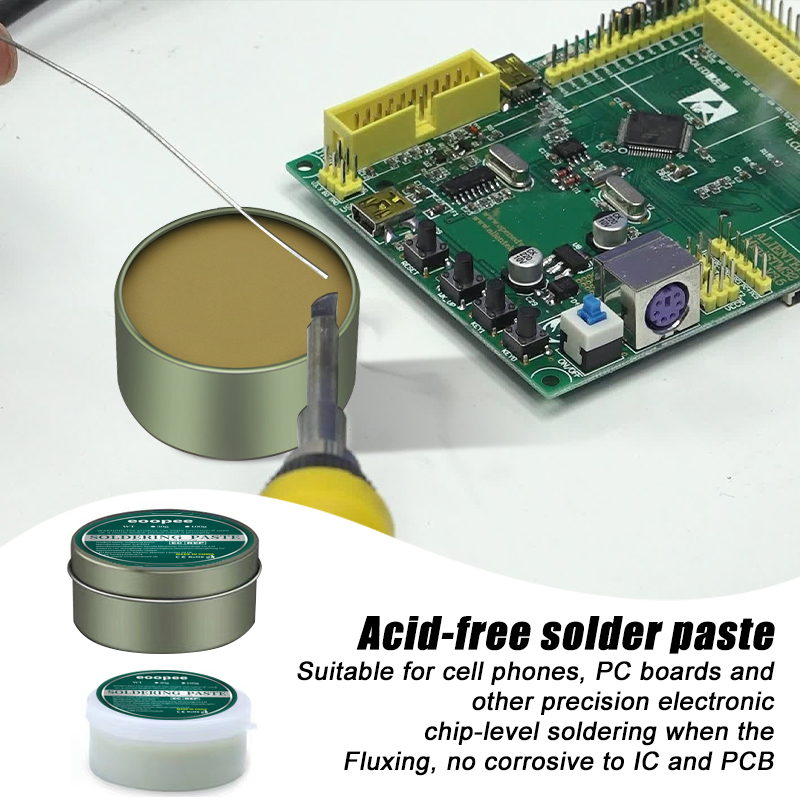 10g/30g/100g fluxo de solda pasta de solda sem chumbo fácil reparo de ferro de solda peça de ferro pcb led reparação de solda 1/2/3 peças