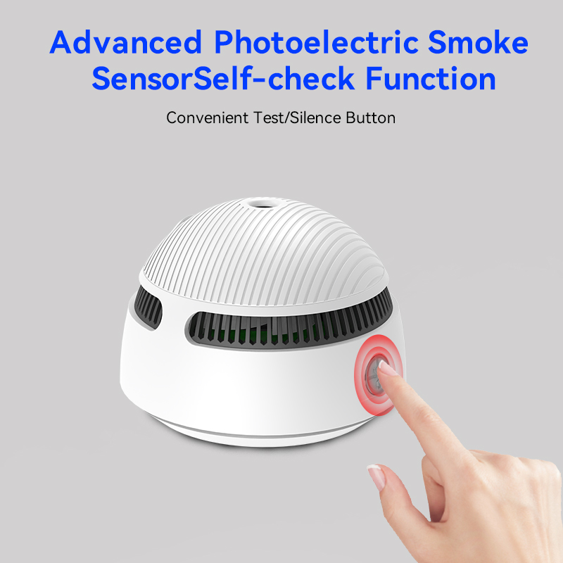 XUK Smoke detector fire alarm detector Independent smoke alarm sensor for home office etc Security photoelectric smoke alarm
