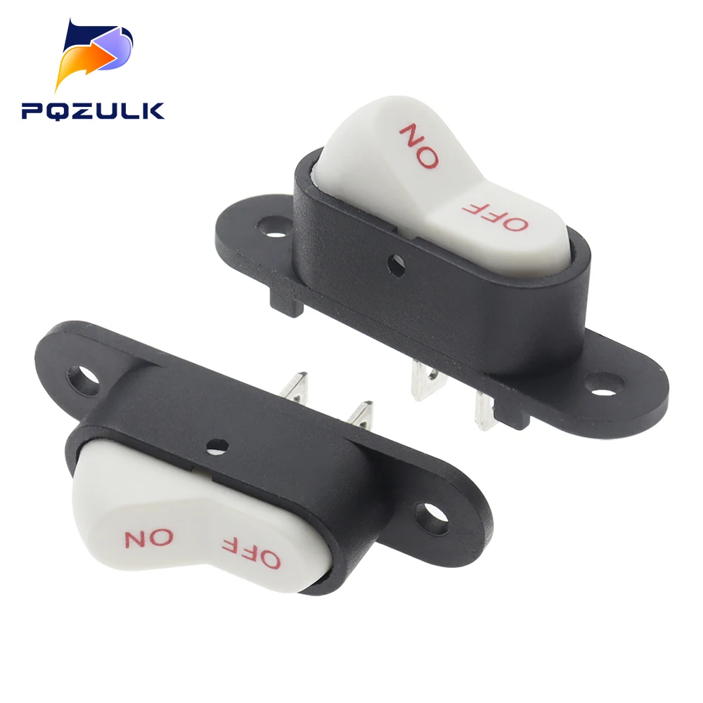 Blanco 2 pines luz ON/OFF interruptor de botón de barco 250V 6A AC AMP 125V 10A Wok eléctrico interruptor de arranque en casa