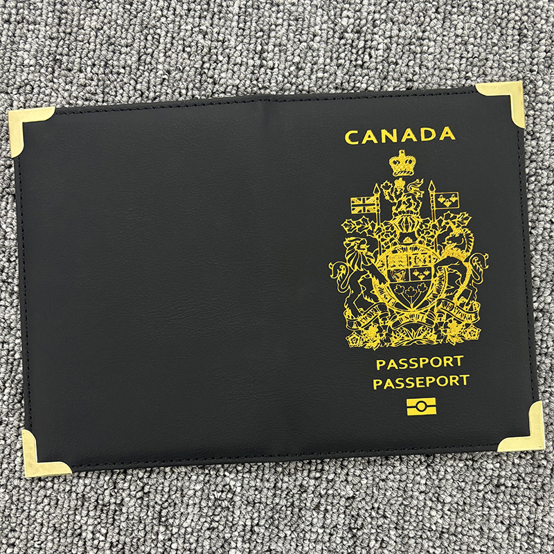 Canada-男性と女性のためのパスポートカバー,PUレザートラベルバッグ,カードケース,ホルダー,財布